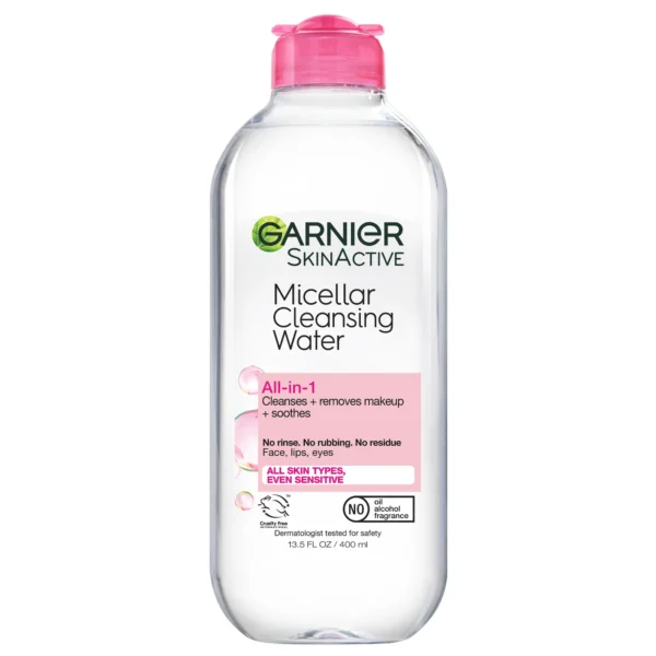 Garnier SkinActive Micellar Cleansing Water All in 1 Makeup Remover Cleanses, 13.5 fl oz