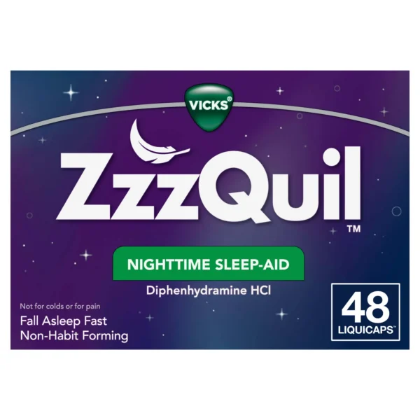 Sleep Aid Liquicaps, Non-Habit Forming, 25mg Diphenhydramine HCl,